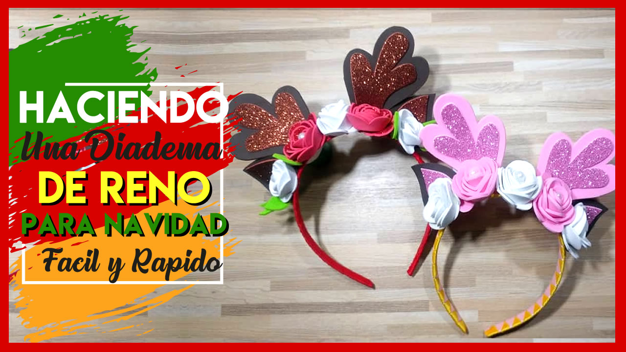 hacer una diadema de Navidad - Creativa